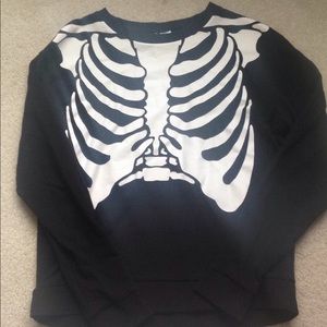 Black Longsleeve Skeleton Shirt